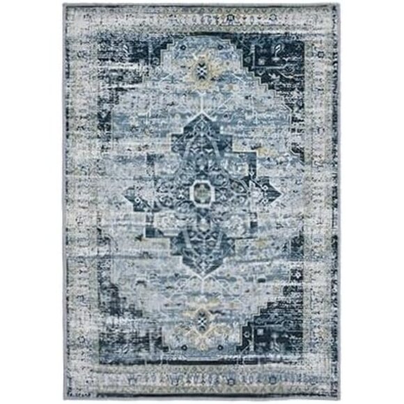 ✨Home Grey Area Rug Door Mat Entryway Small Soft Slip Washable Oriental Carpet - Picture 8 of 8